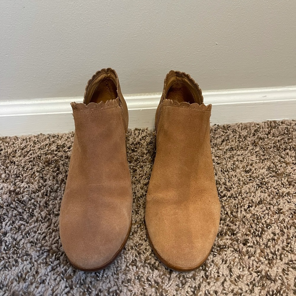 Jack Rogers Suede Heeled Ankle Boots - Picture 4 of 10